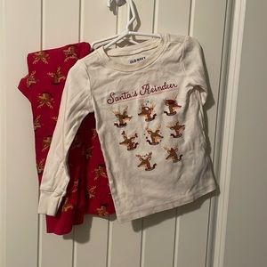 3 piece old navy reindeer pajamas unisex